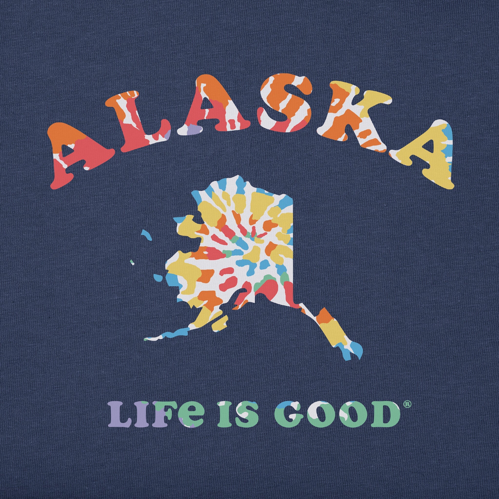 Men's Tie Dye Alaska Short Sleeve Crusher Tee