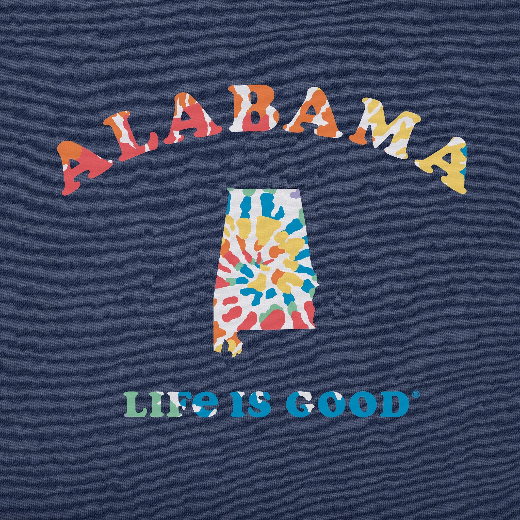 Men's Tie Dye Alabama Short Sleeve Crusher Tee