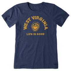 Women's Jake West Virginia Short Sleeve Crusher Tee