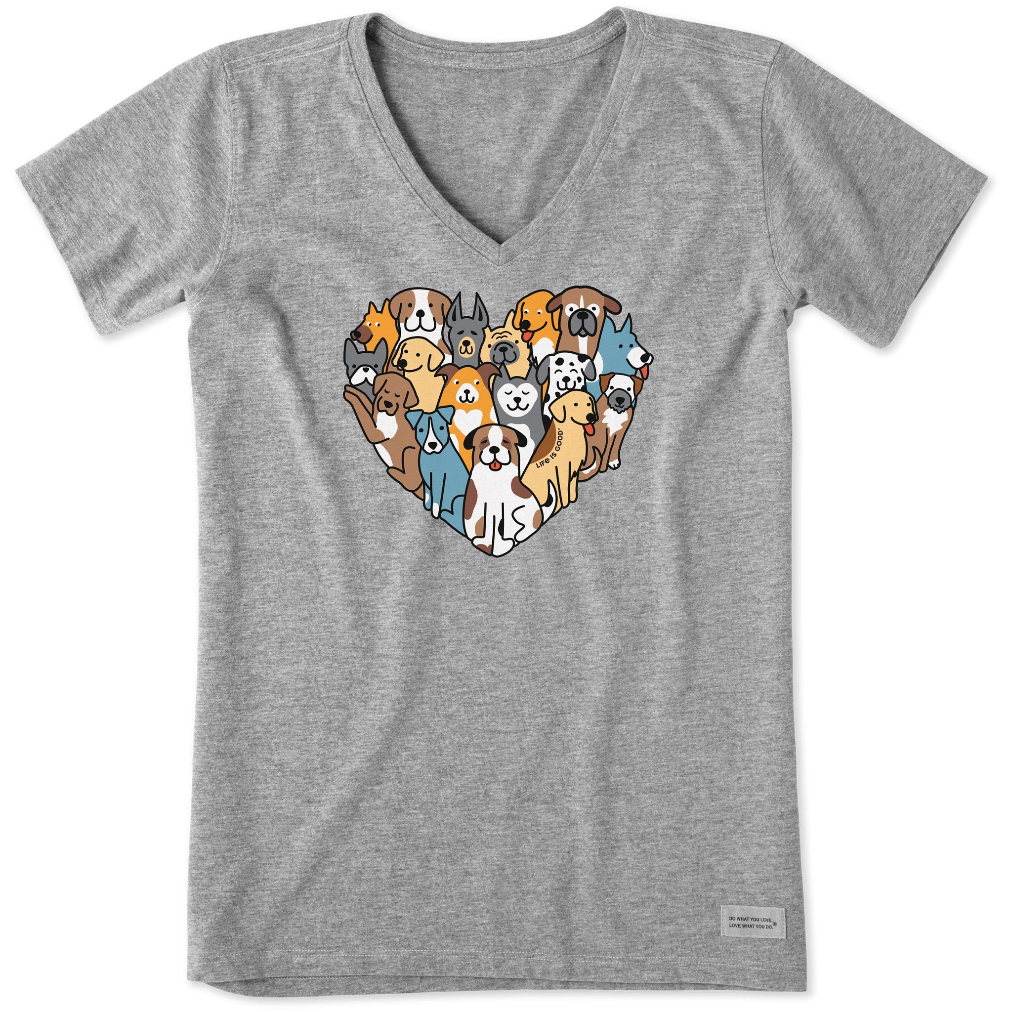 Women's Heart of Dogs Short Sleeve Vee
