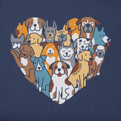 Women's Heart of Dogs Long Sleeve Crusher Vee