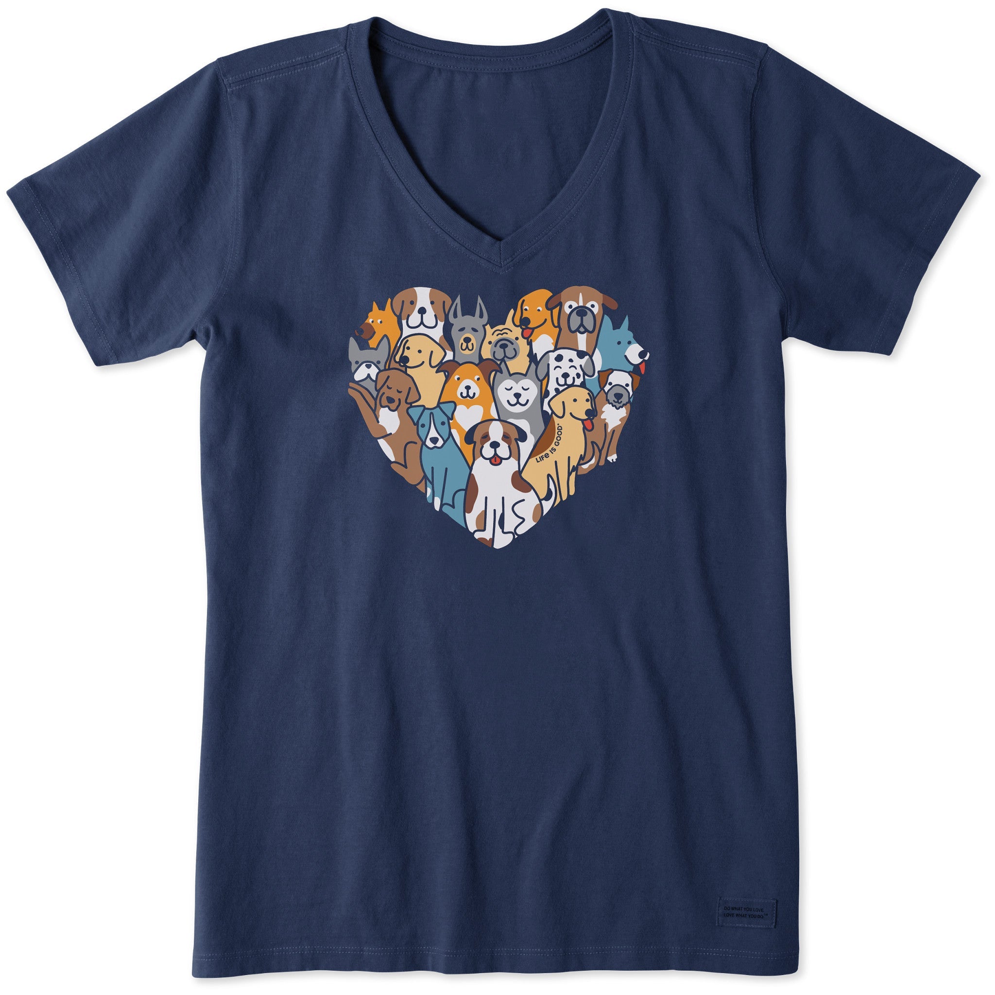 Women's Heart of Dogs Short Sleeve Vee