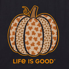 Women's Fall Pattern Pumpkin Short Sleeve Crusher Tee