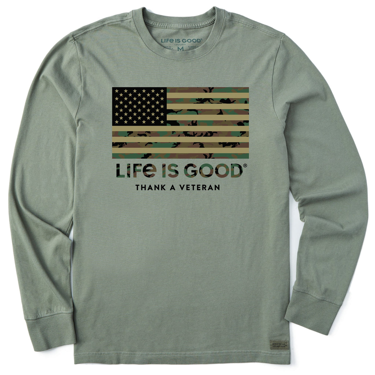 Men's Thank a Veteran Long Sleeve Crusher Tee