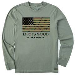 Men's Thank a Veteran Long Sleeve Crusher Tee