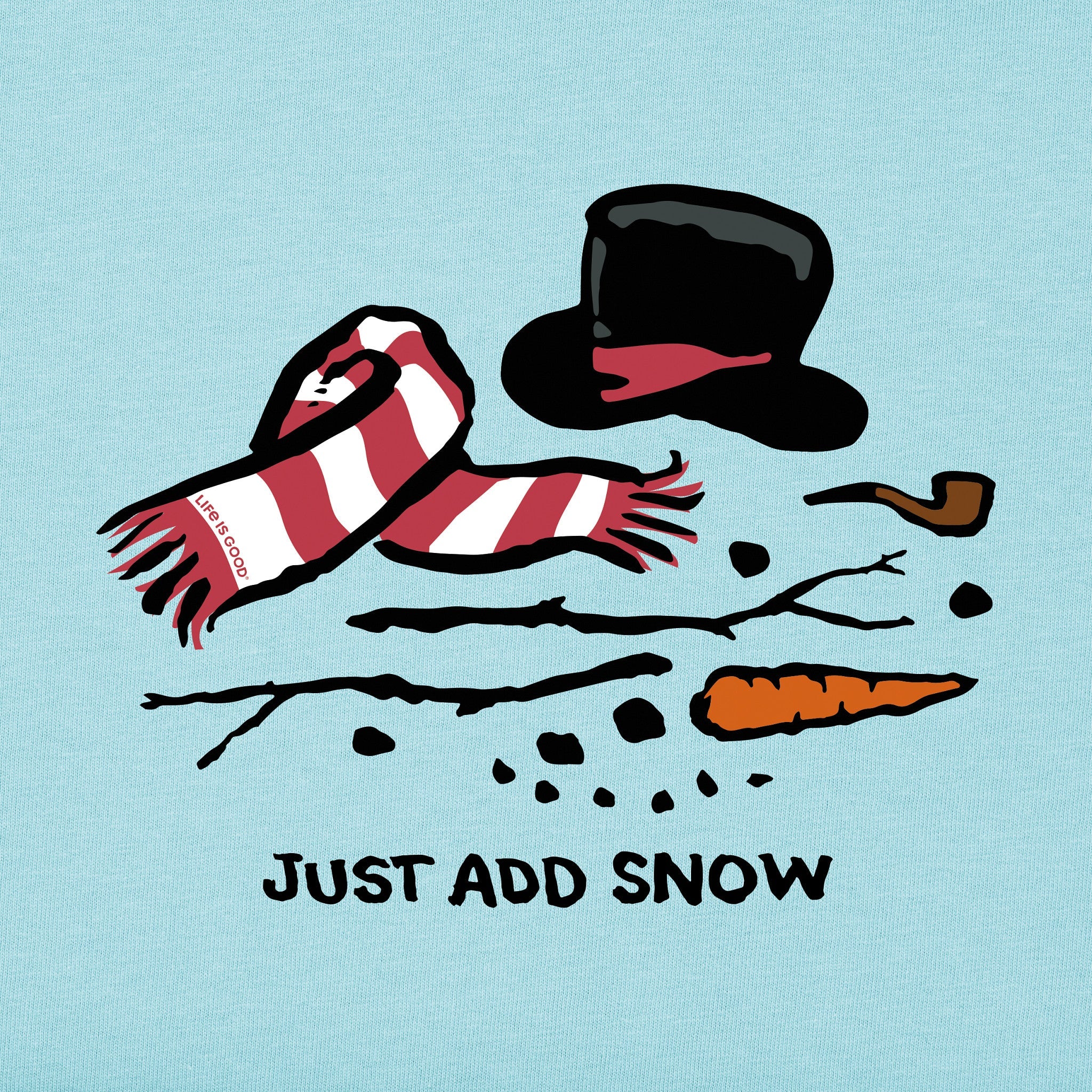 Women's Just Add Snow Snowman Long Sleeve Crusher Tee