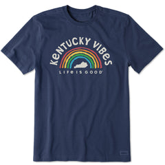 Men's Kentucky Rainbow Vibes Short Sleeve Crusher Tee
