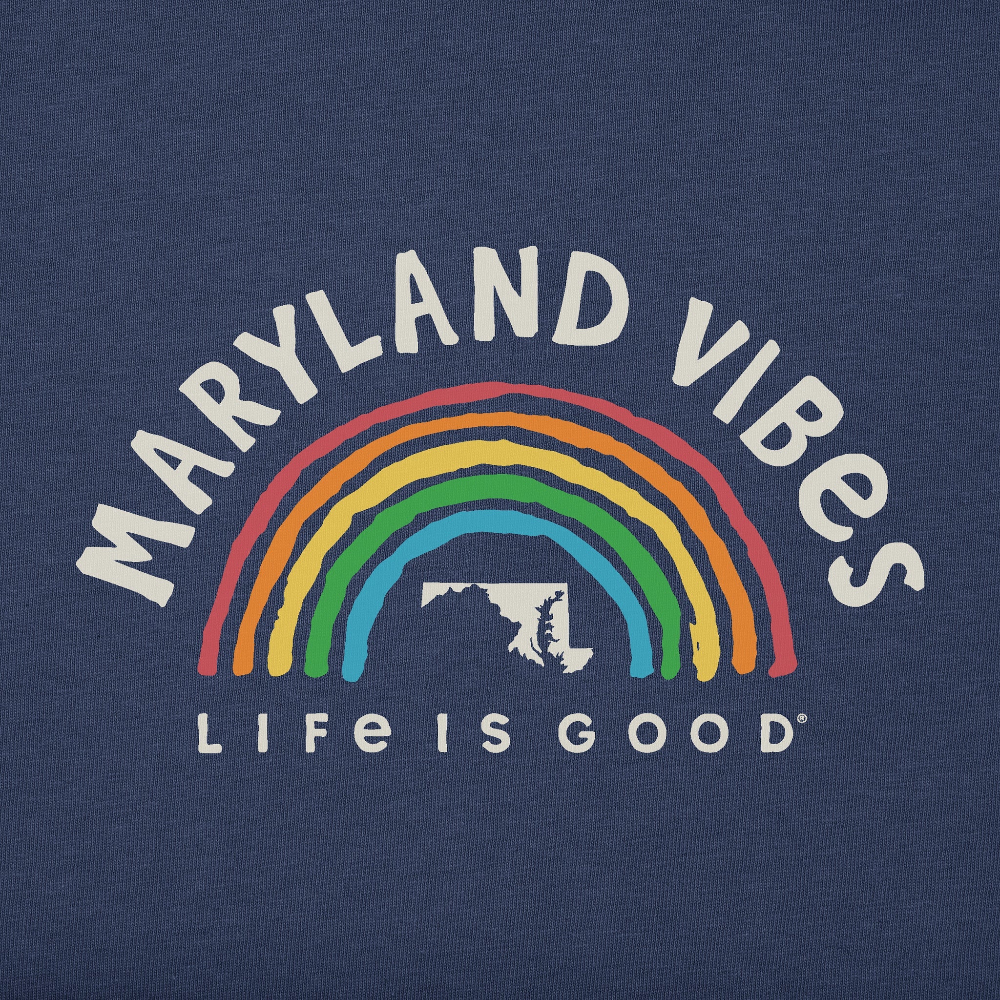 Men's Maryland Rainbow Vibes Short Sleeve Crusher Tee