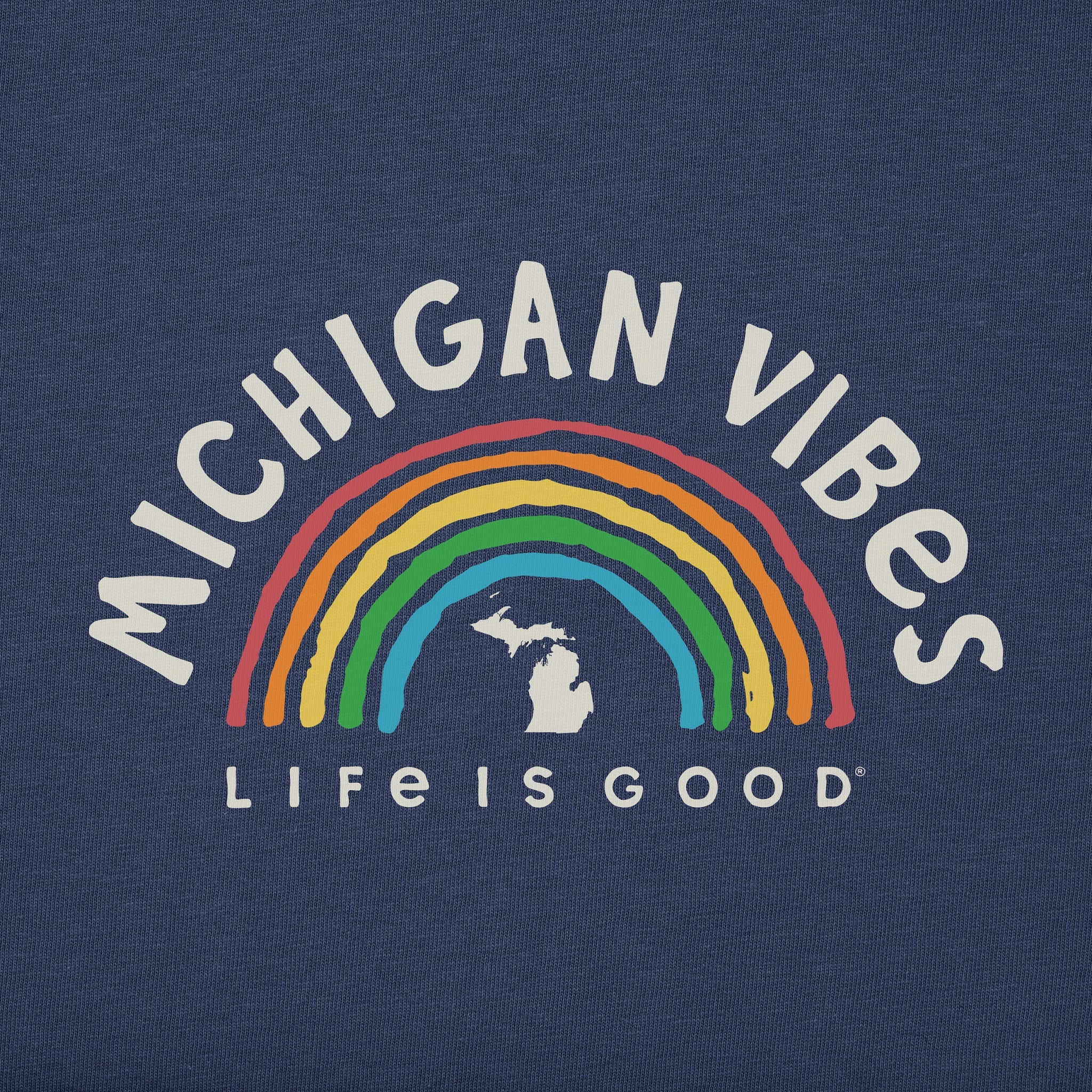 Men's Michigan Rainbow Vibes Short Sleeve Crusher Tee