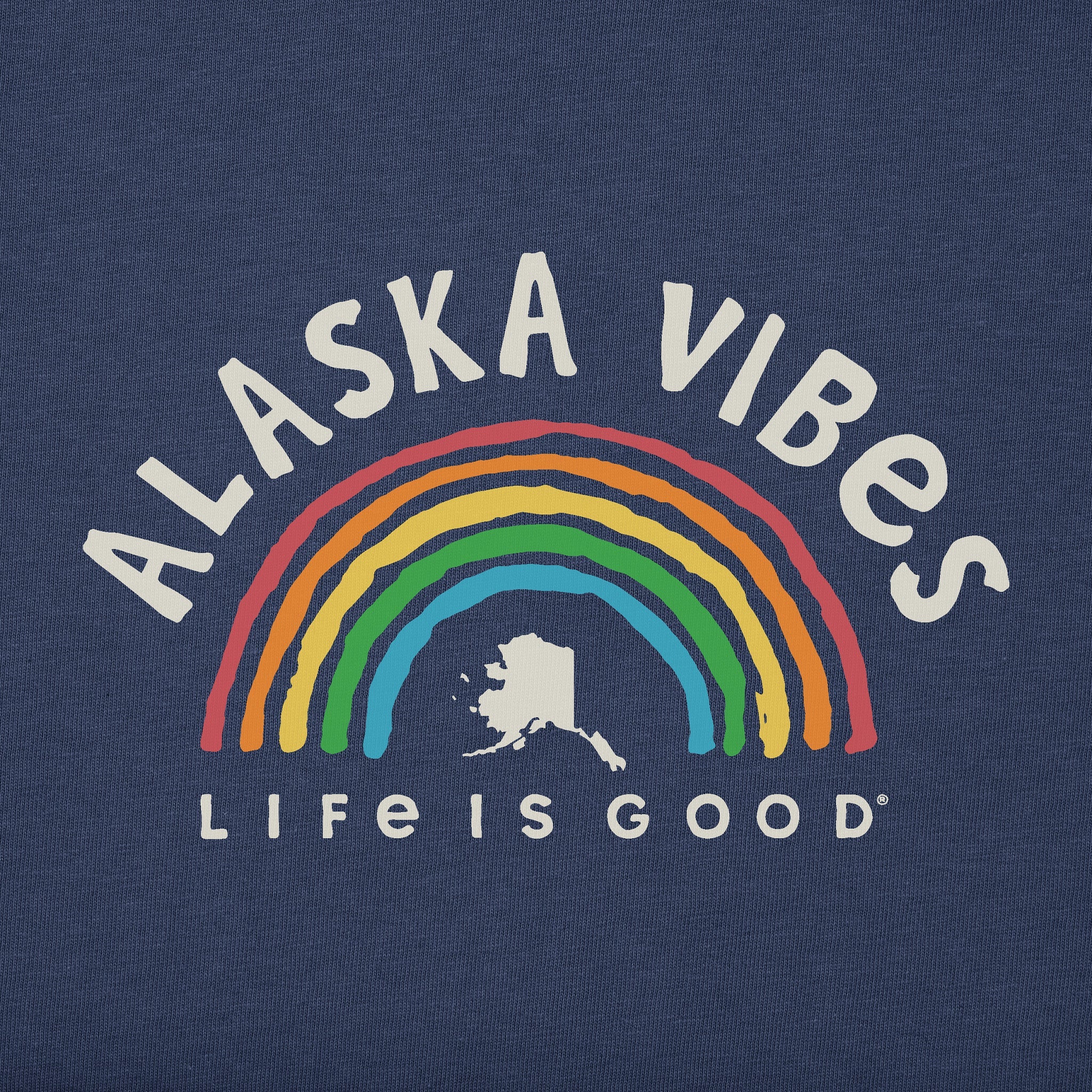Women's Alaska Rainbow Vibes Short Sleeve Crusher Tee