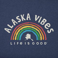Women's Alaska Rainbow Vibes Short Sleeve Crusher Tee