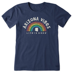 Women's Arizona Rainbow Vibes Short Sleeve Crusher Tee