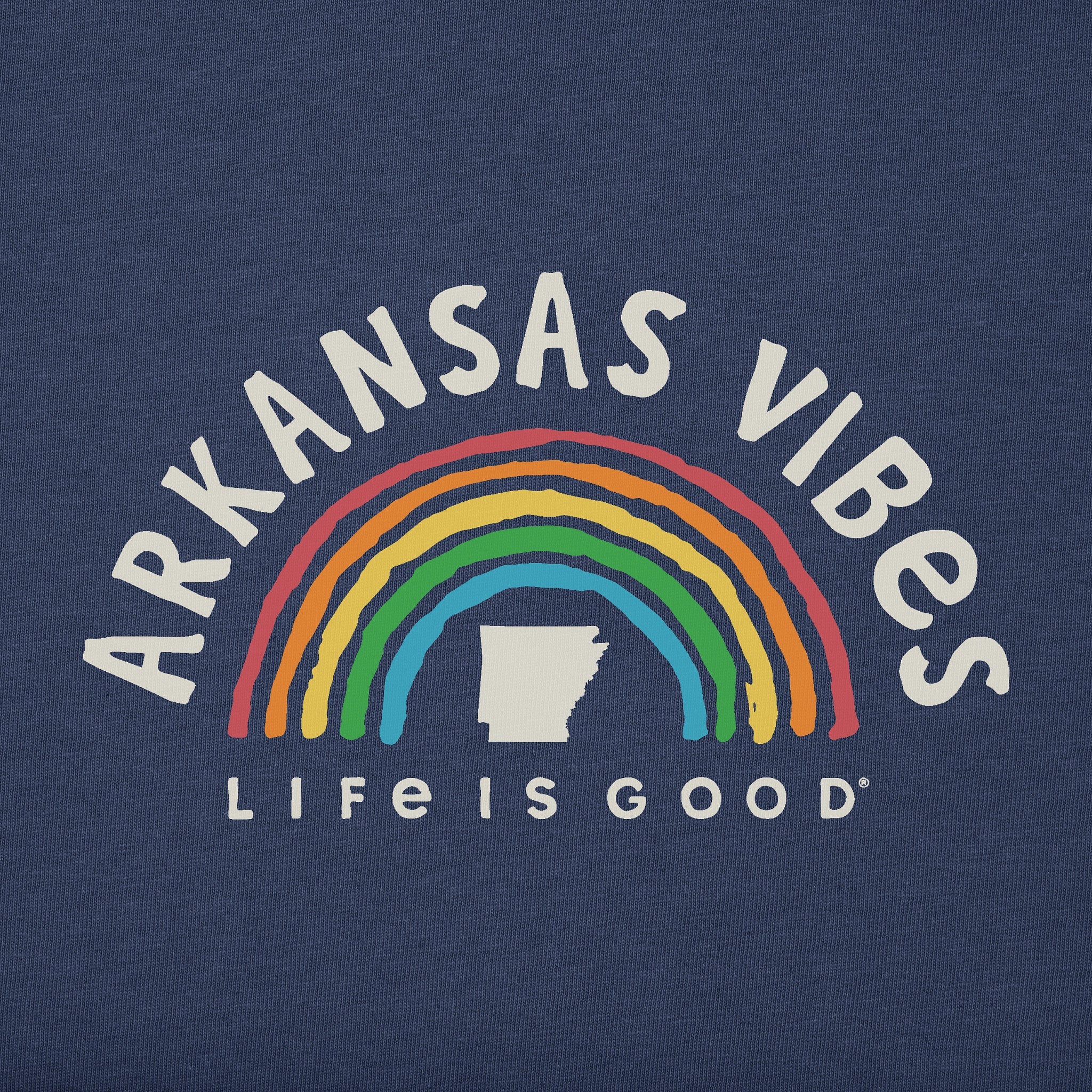 Women's Arkansas Rainbow Vibes Short Sleeve Crusher Tee