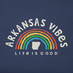 Women's Arkansas Rainbow Vibes Short Sleeve Crusher Tee