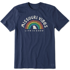Men's Missouri Rainbow Vibes Short Sleeve Crusher Tee