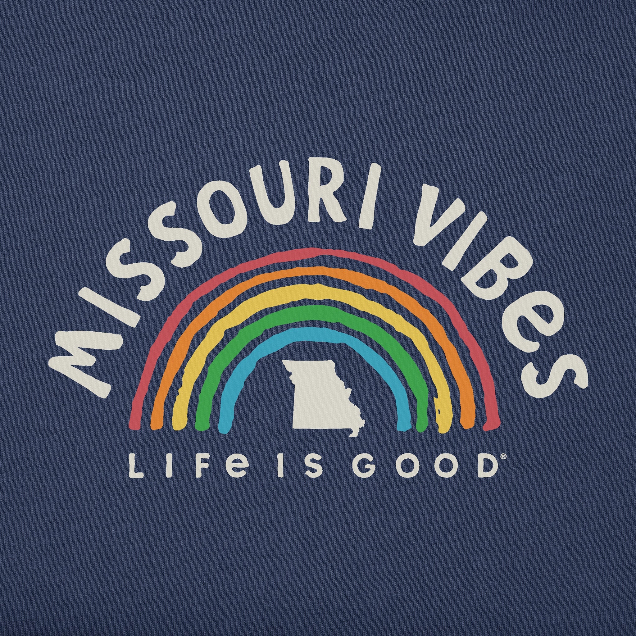 Men's Missouri Rainbow Vibes Short Sleeve Crusher Tee