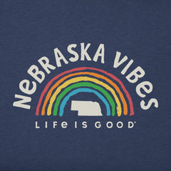 Men's Nebraska Rainbow Vibes Short Sleeve Crusher Tee