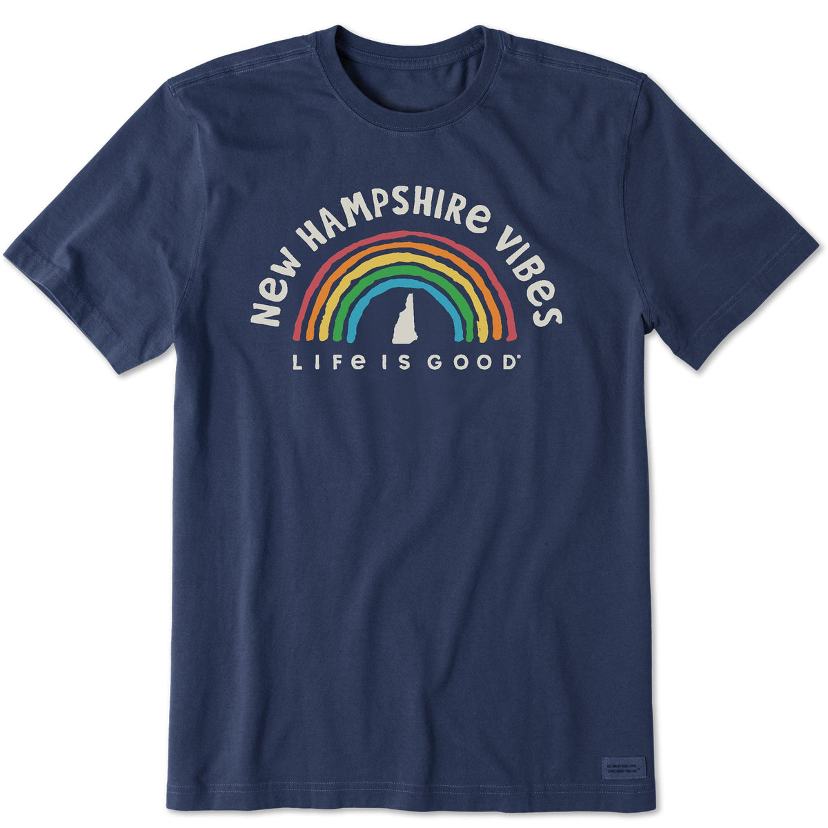 Men's New Hampshire Rainbow Vibes Short Sleeve Crusher Tee