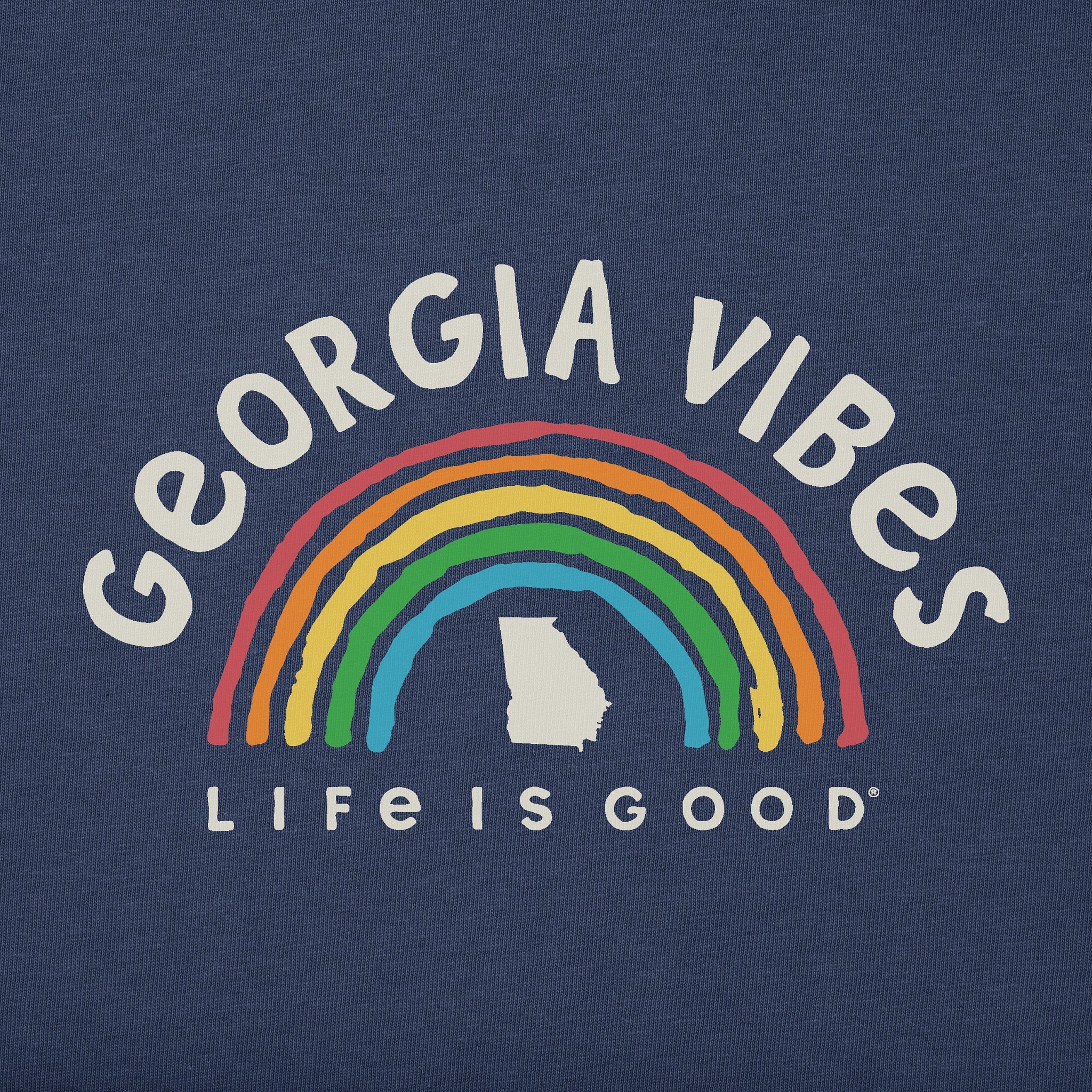 Women's Georgia Rainbow Vibes Short Sleeve Crusher Tee