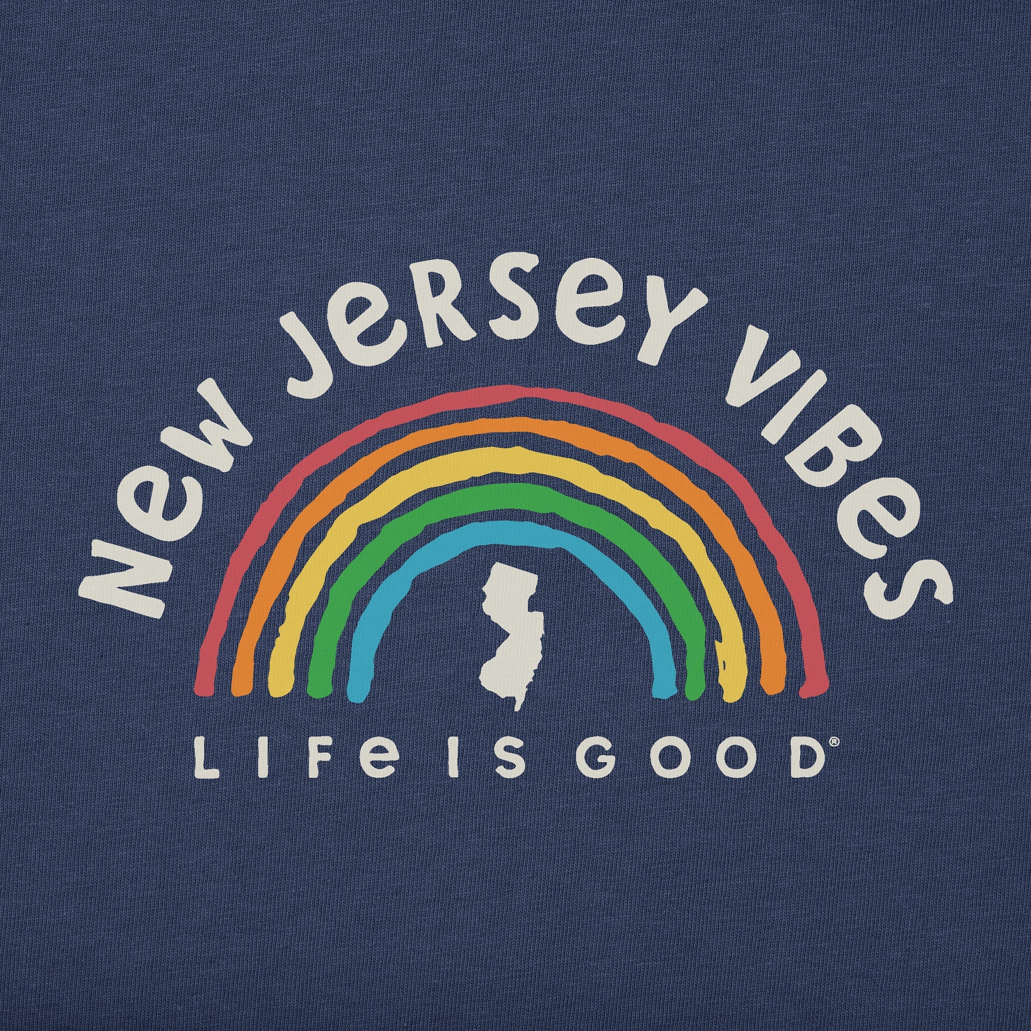 Men's New Jersey Rainbow Vibes Short Sleeve Crusher Tee