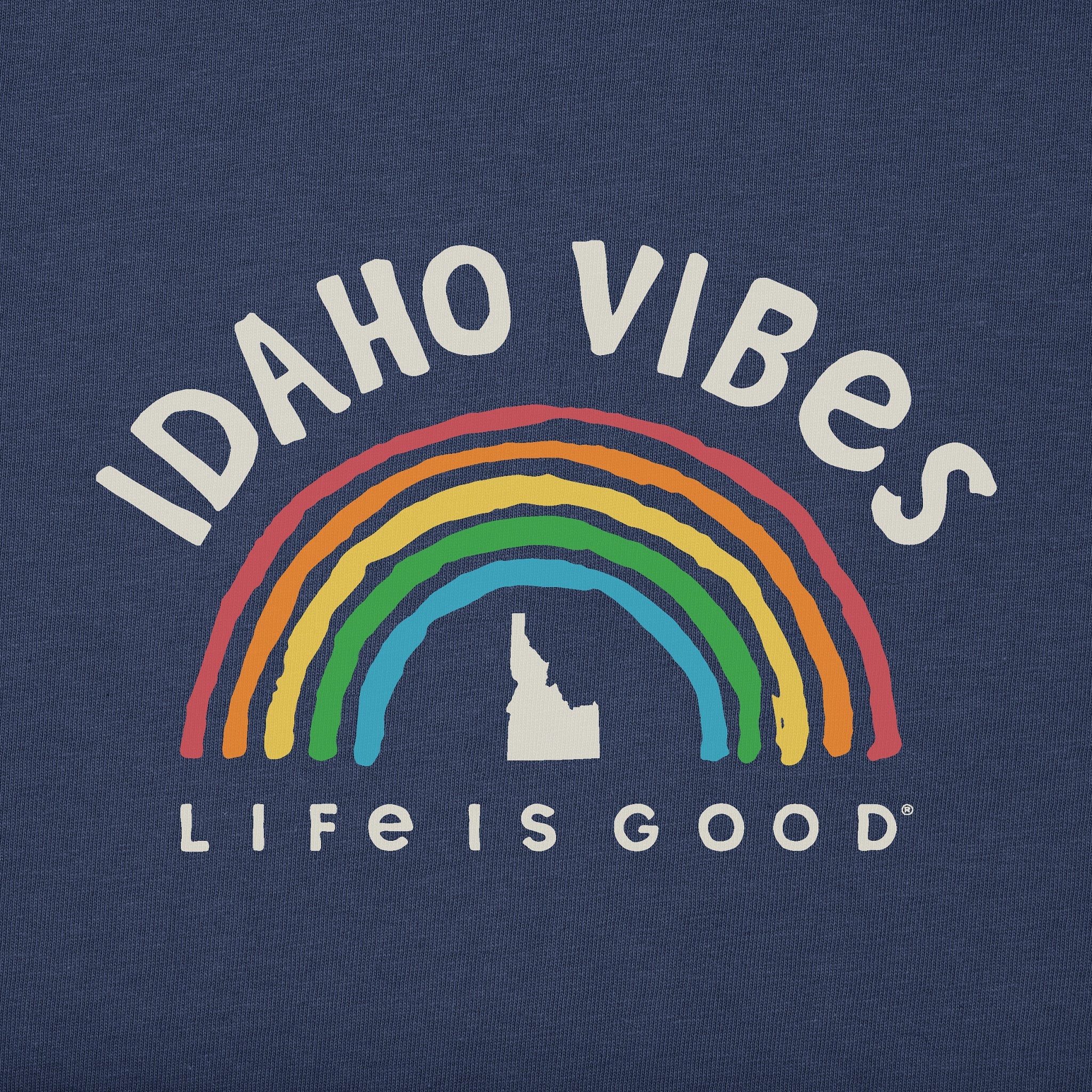 Women's Idaho Rainbow Vibes Short Sleeve Crusher Tee