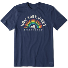 Men's New York Rainbow Vibes Short Sleeve Crusher Tee