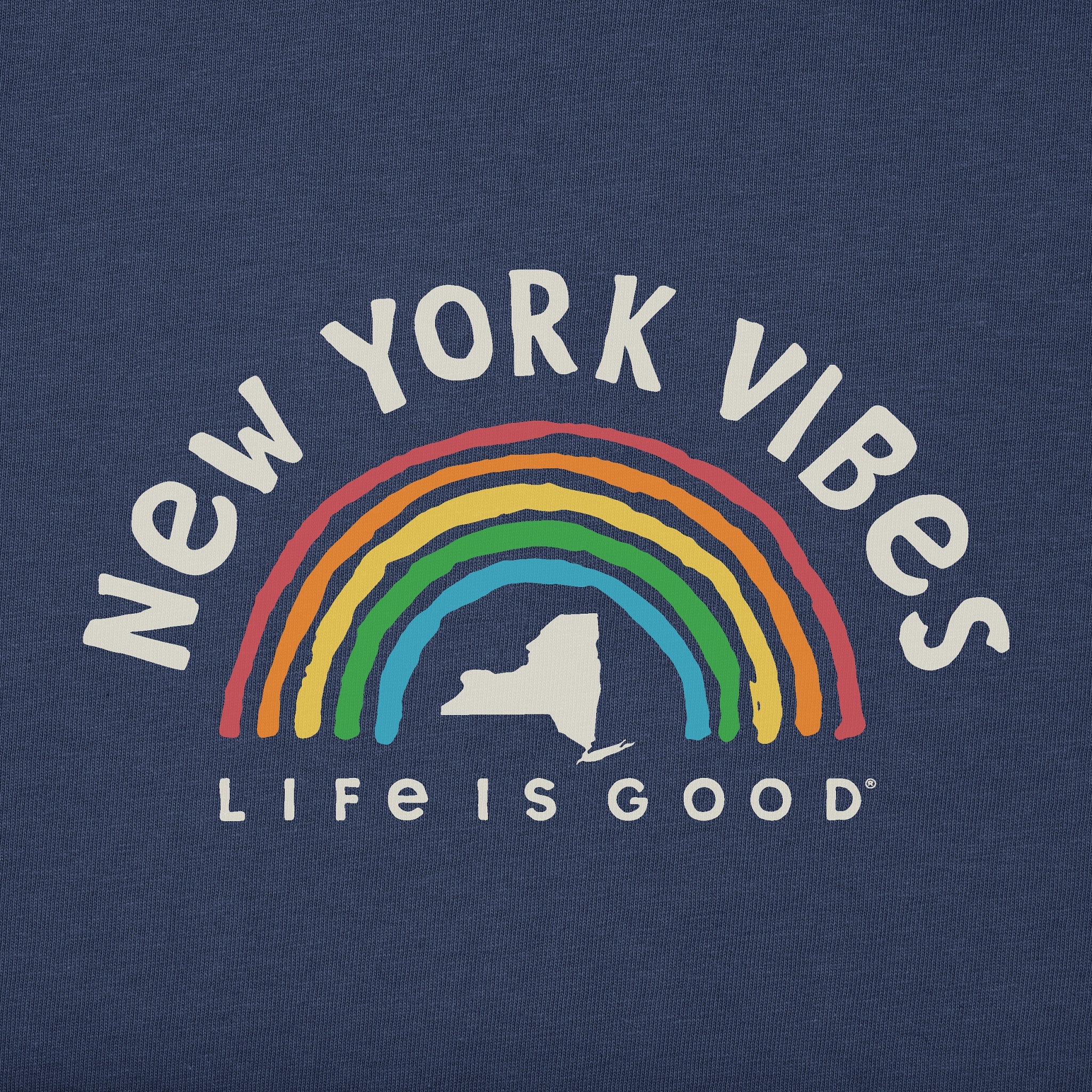 Men's New York Rainbow Vibes Short Sleeve Crusher Tee