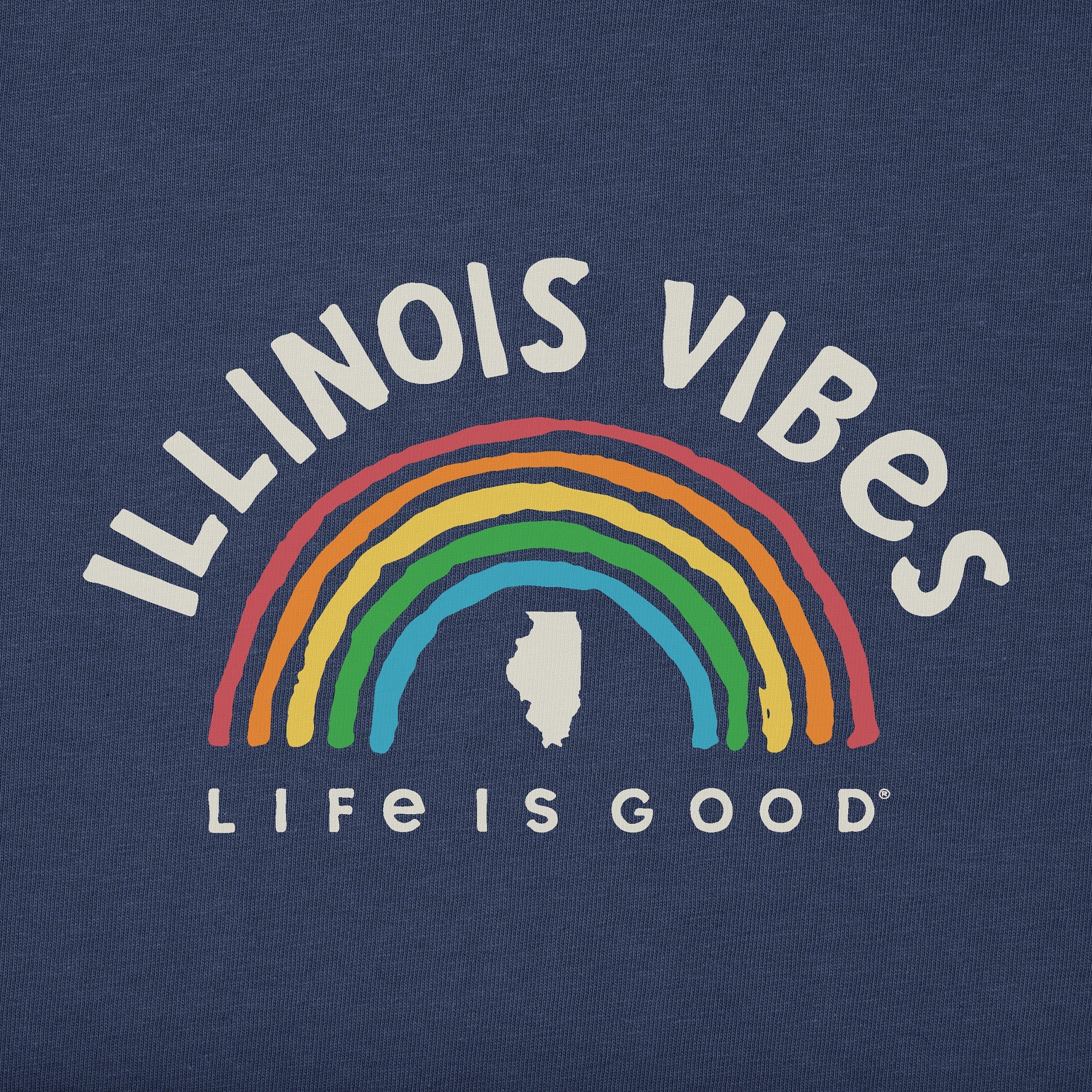 Women's Illinois Rainbow Vibes Short Sleeve Crusher Tee