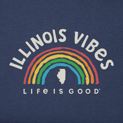 Women's Illinois Rainbow Vibes Short Sleeve Crusher Tee