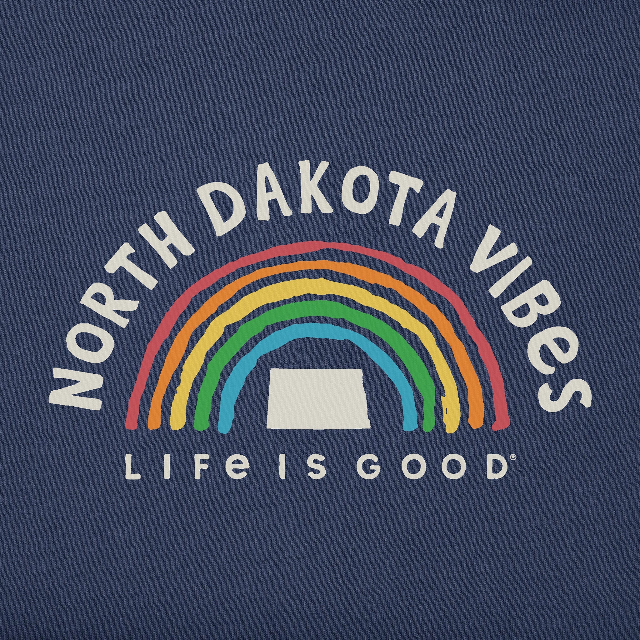 Men's North Dakota Rainbow Vibes Short Sleeve Crusher Tee