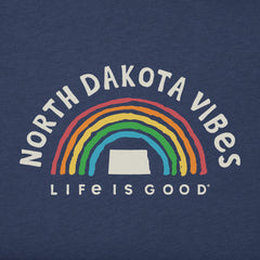 Men's North Dakota Rainbow Vibes Short Sleeve Crusher Tee
