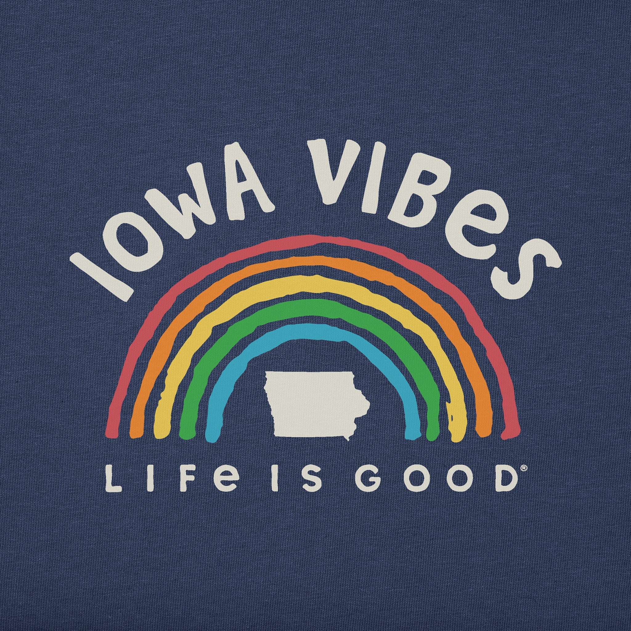 Women's Iowa Rainbow Vibes Short Sleeve Crusher Tee