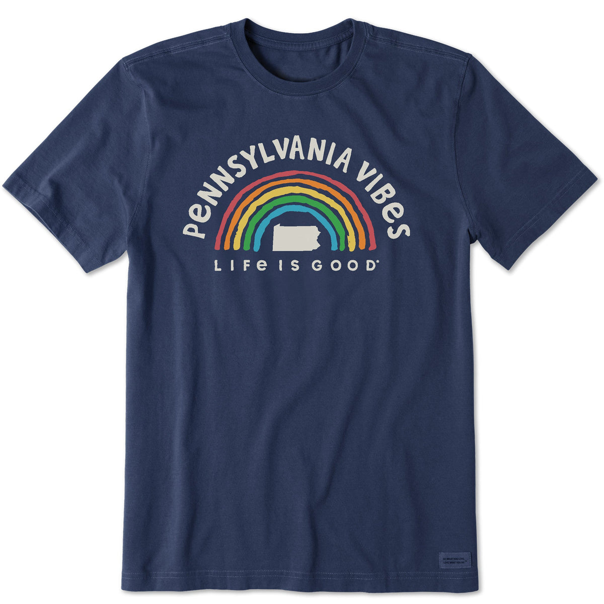 Men's Pennsylvania Rainbow Vibes Short Sleeve Crusher Tee