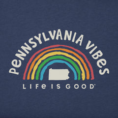 Men's Pennsylvania Rainbow Vibes Short Sleeve Crusher Tee