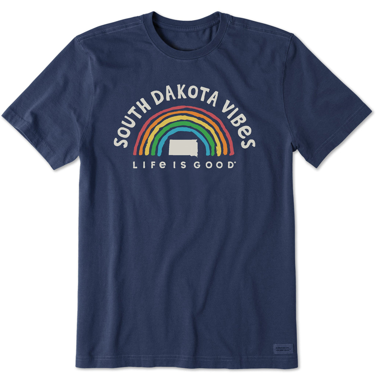Men's South Dakota Rainbow Vibes Short Sleeve Crusher Tee