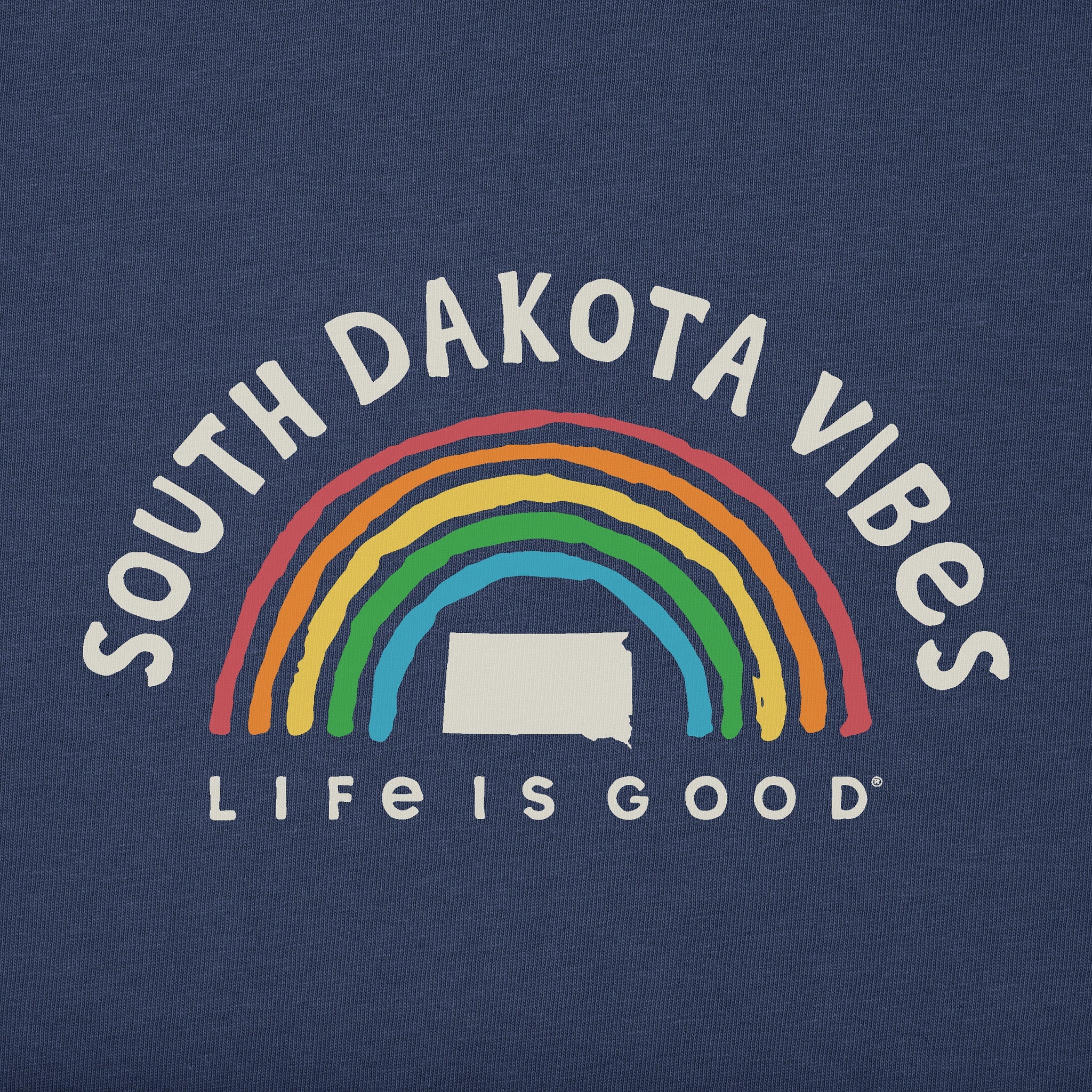 Men's South Dakota Rainbow Vibes Short Sleeve Crusher Tee
