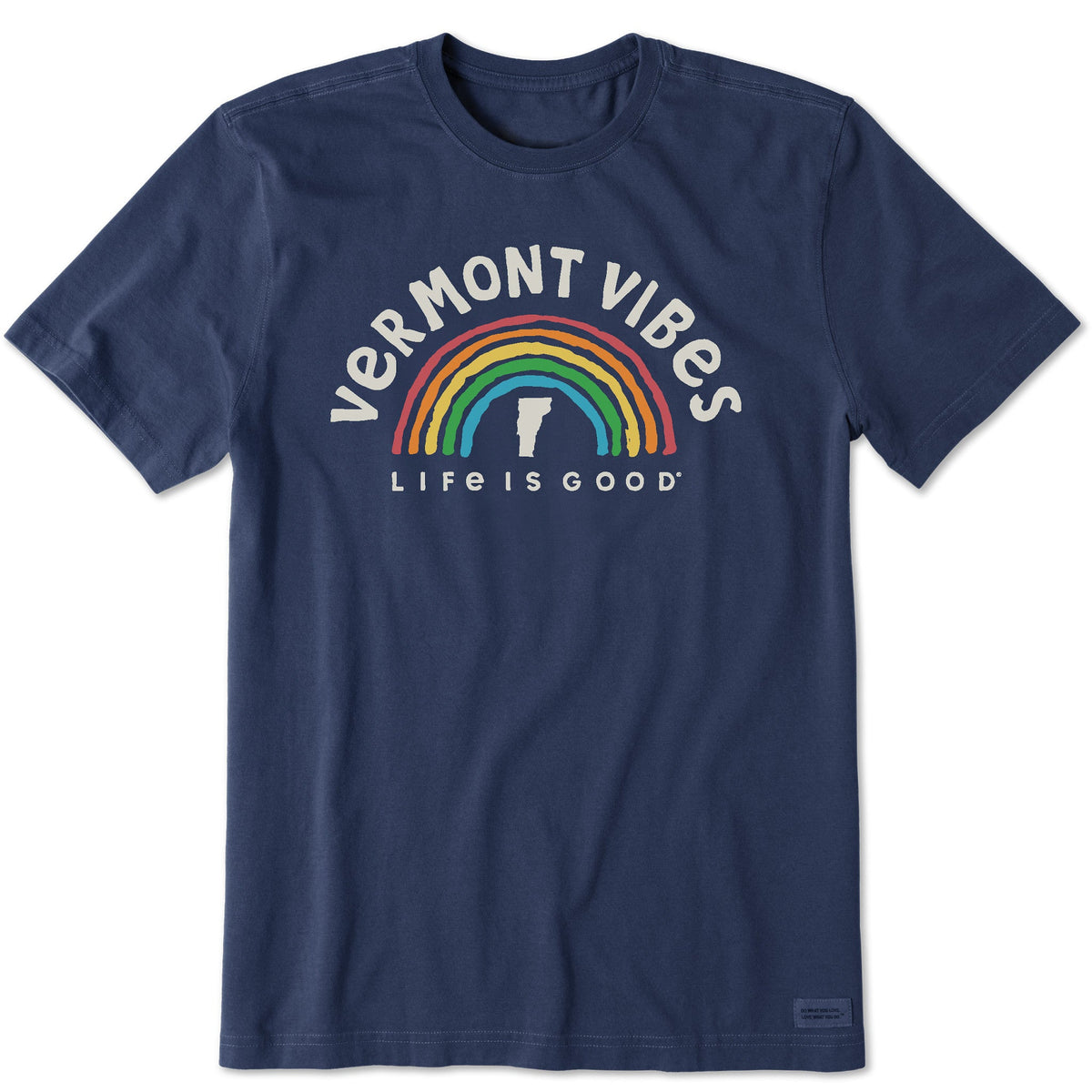 Men's Vermont Rainbow Vibes Short Sleeve Crusher Tee