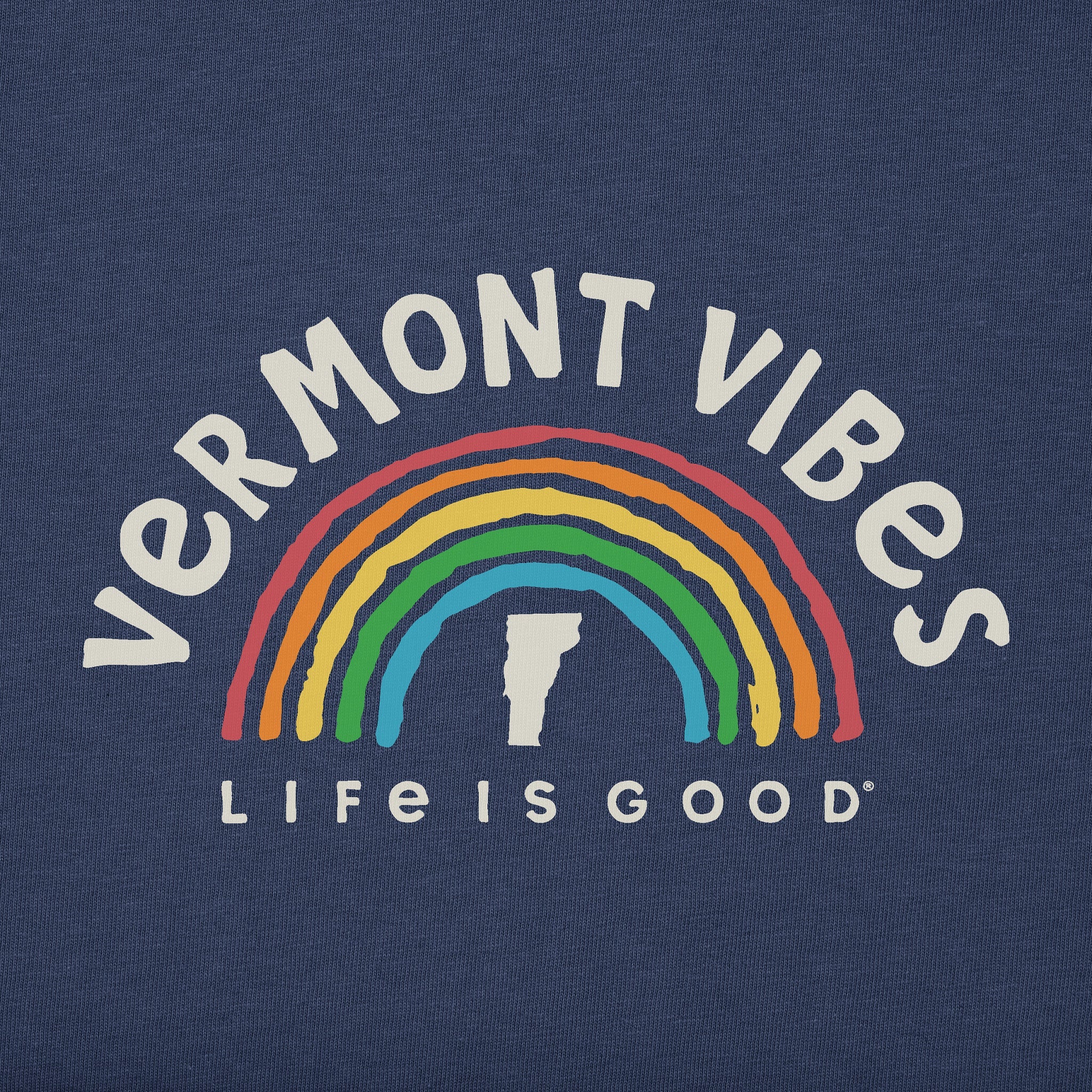 Men's Vermont Rainbow Vibes Short Sleeve Crusher Tee