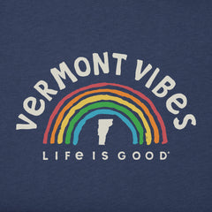Men's Vermont Rainbow Vibes Short Sleeve Crusher Tee