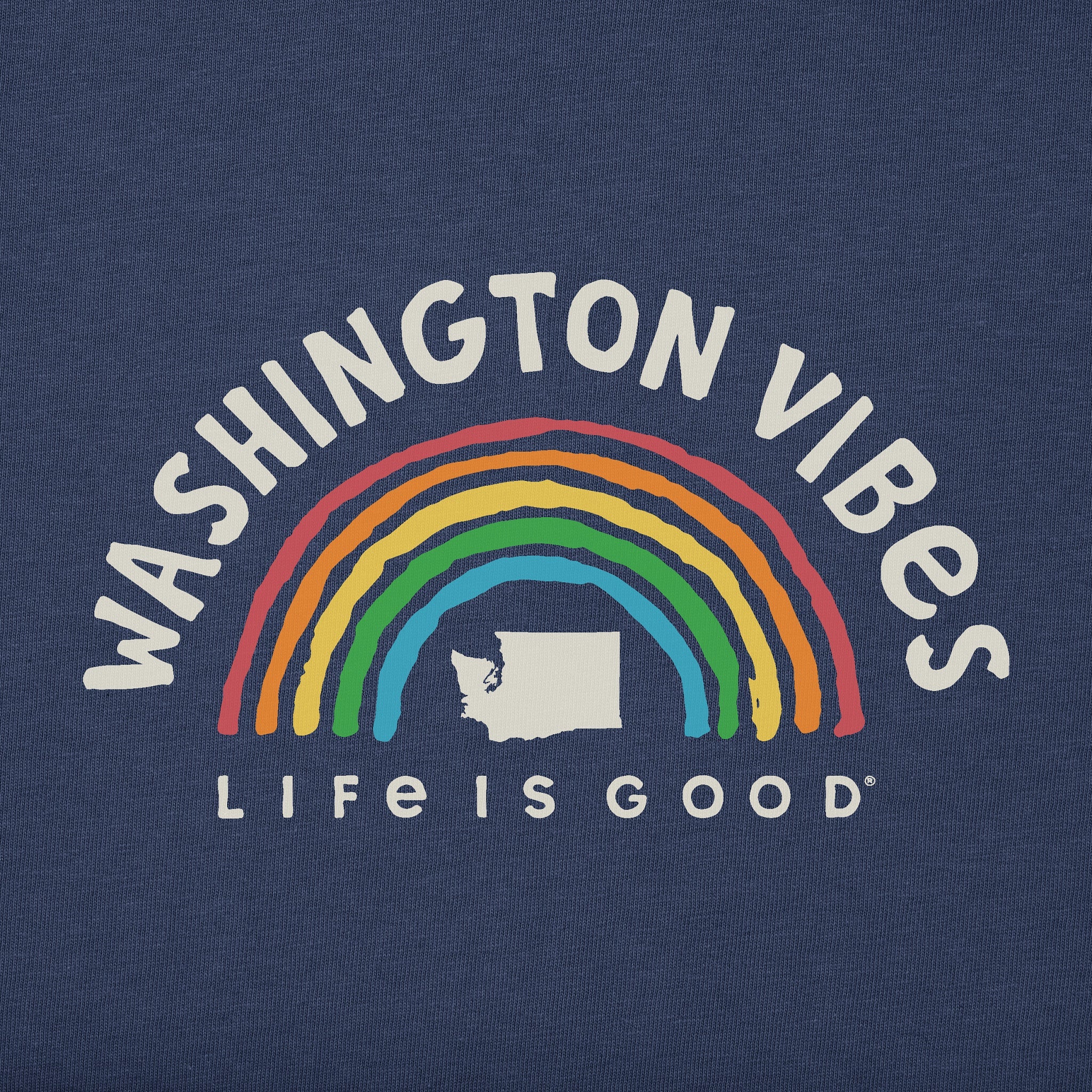 Men's Washington Rainbow Vibes Short Sleeve Crusher Tee