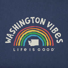 Men's Washington Rainbow Vibes Short Sleeve Crusher Tee