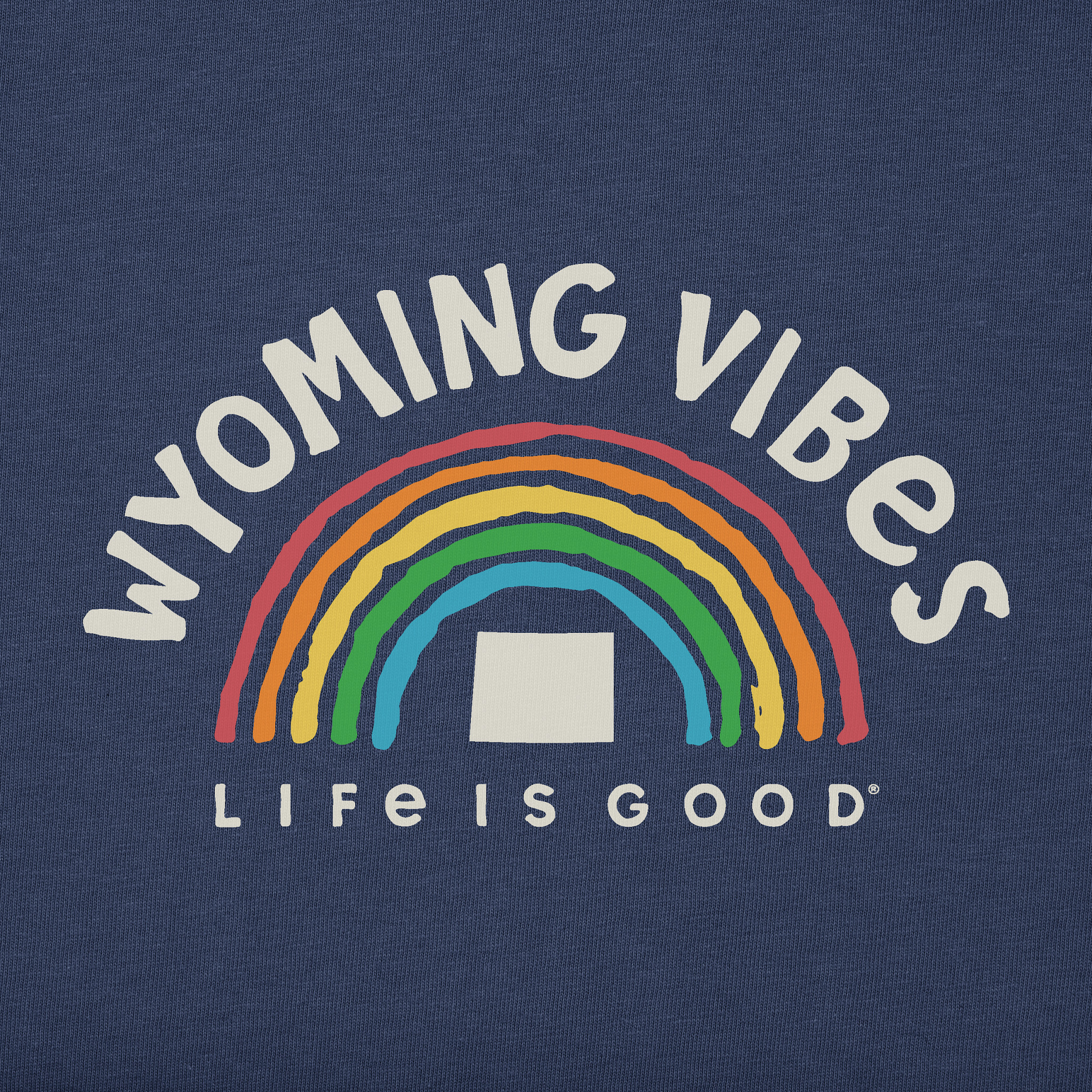 Men's Wyoming Rainbow Vibes Short Sleeve Crusher Tee