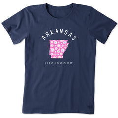 Women's Arkansas Daisies Short Sleeve Crusher Tee