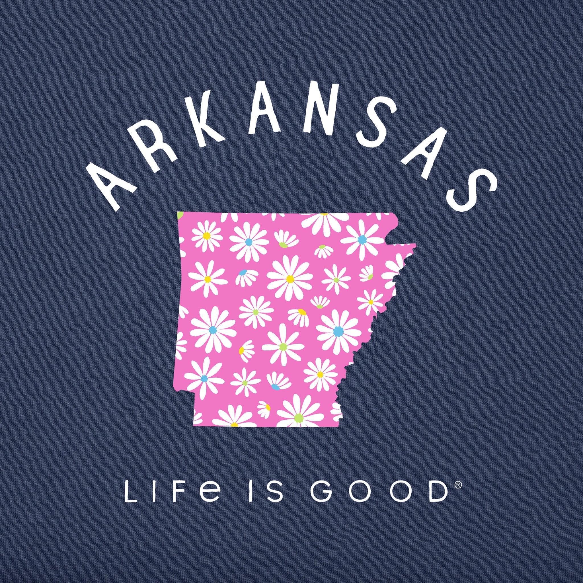 Women's Arkansas Daisies Short Sleeve Crusher Tee