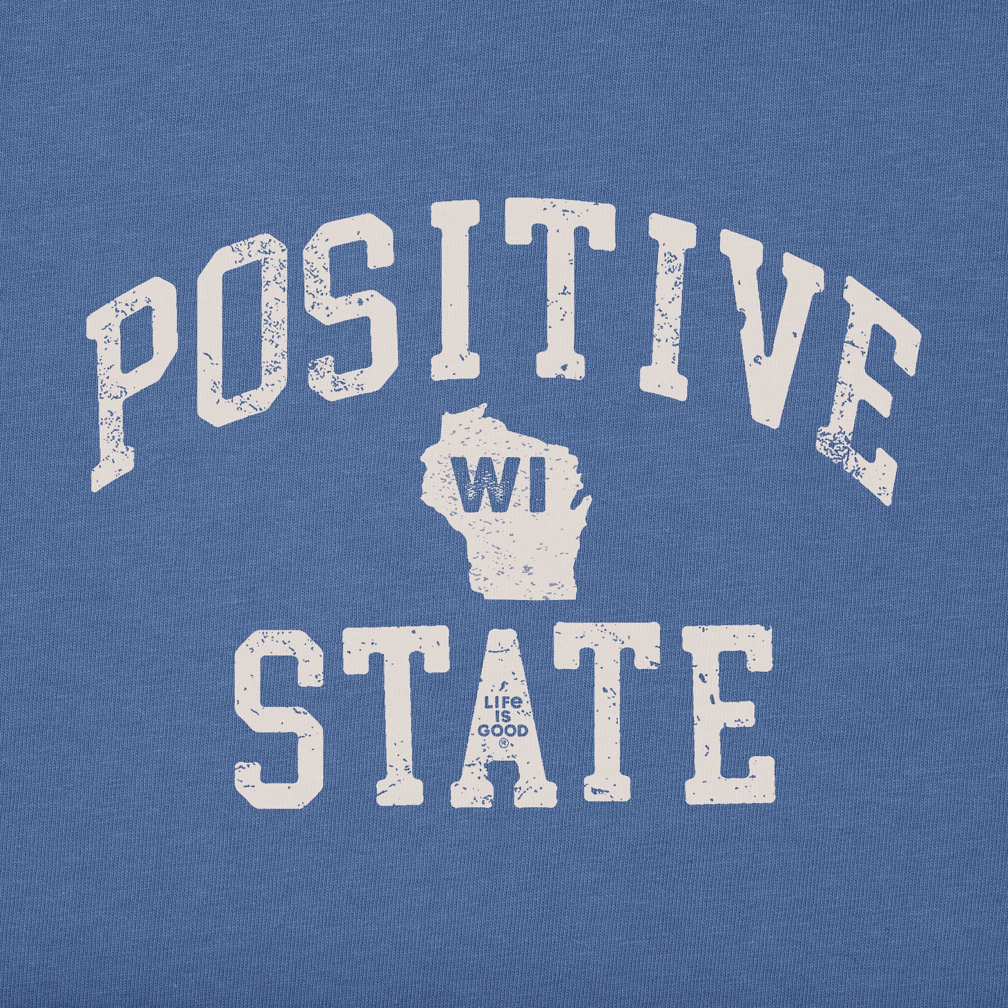 Men's Positive State Wisconsin Short Sleeve Crusher Tee