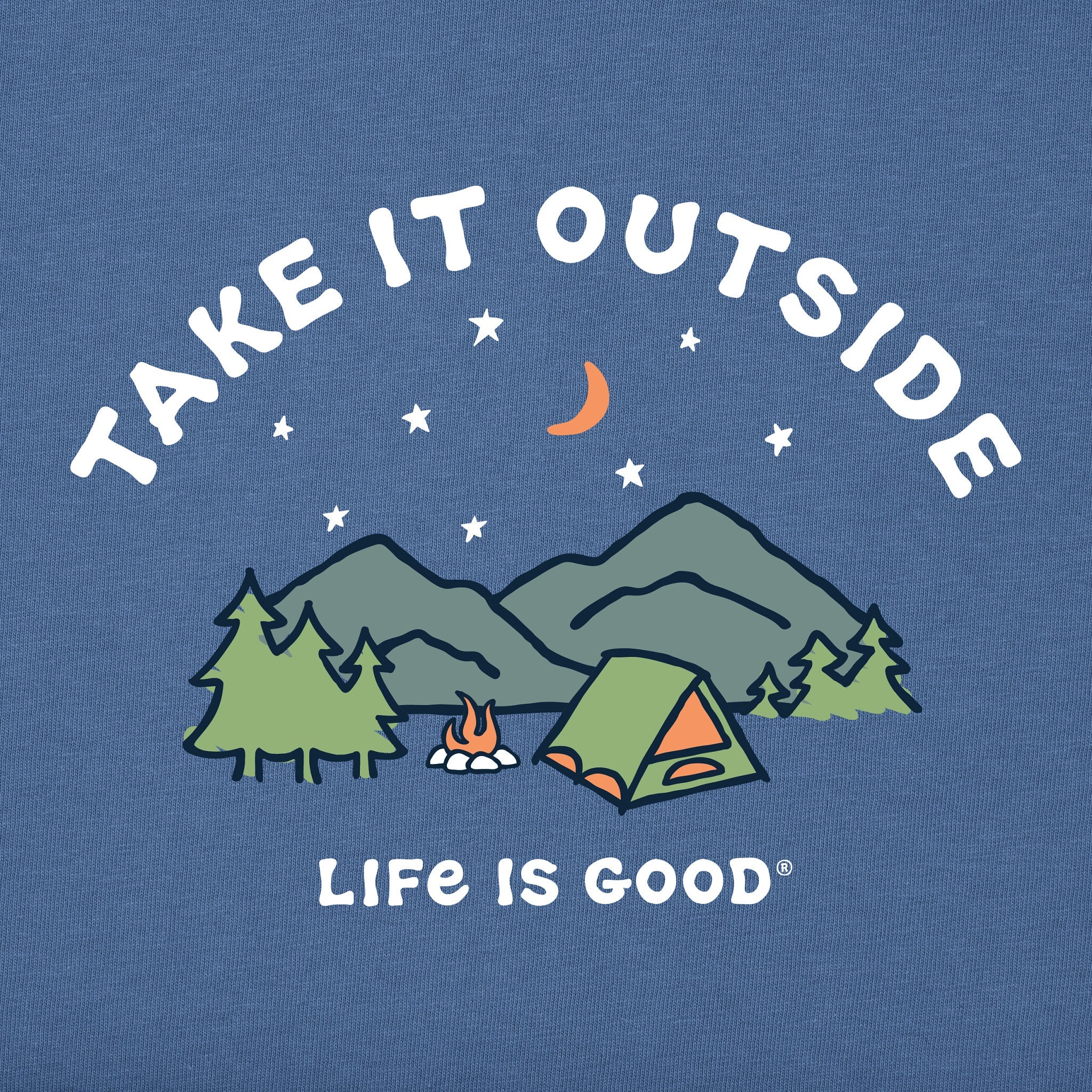 Men's Take it Outside Camping Short Sleeve Crusher Tee