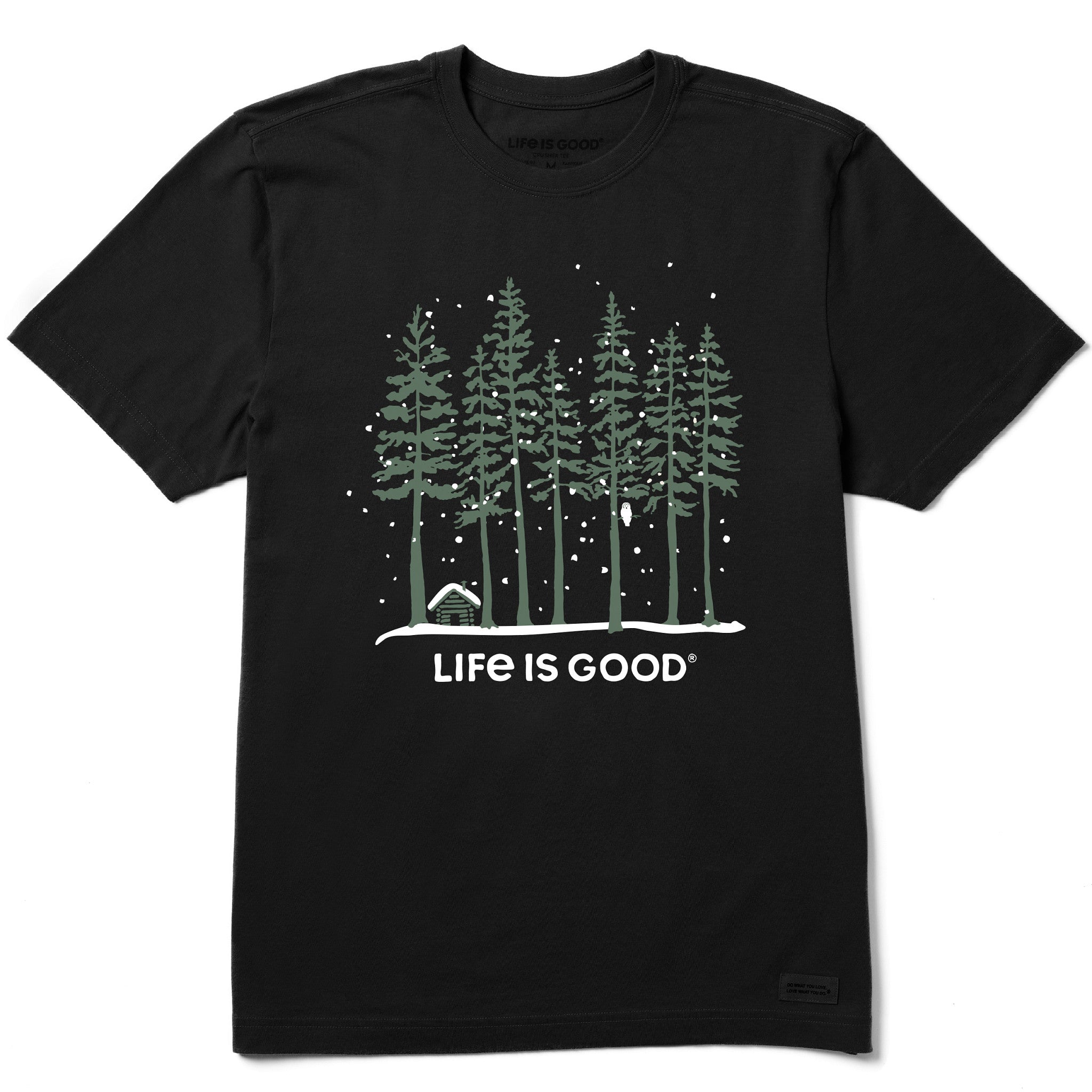 Men's Snowy Owl Tall Pines Short Sleeve Crusher Tee