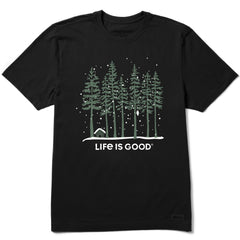 Men's Snowy Owl Tall Pines Short Sleeve Crusher Tee