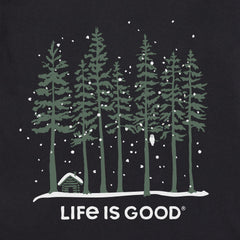 Men's Snowy Owl Tall Pines Short Sleeve Crusher Tee