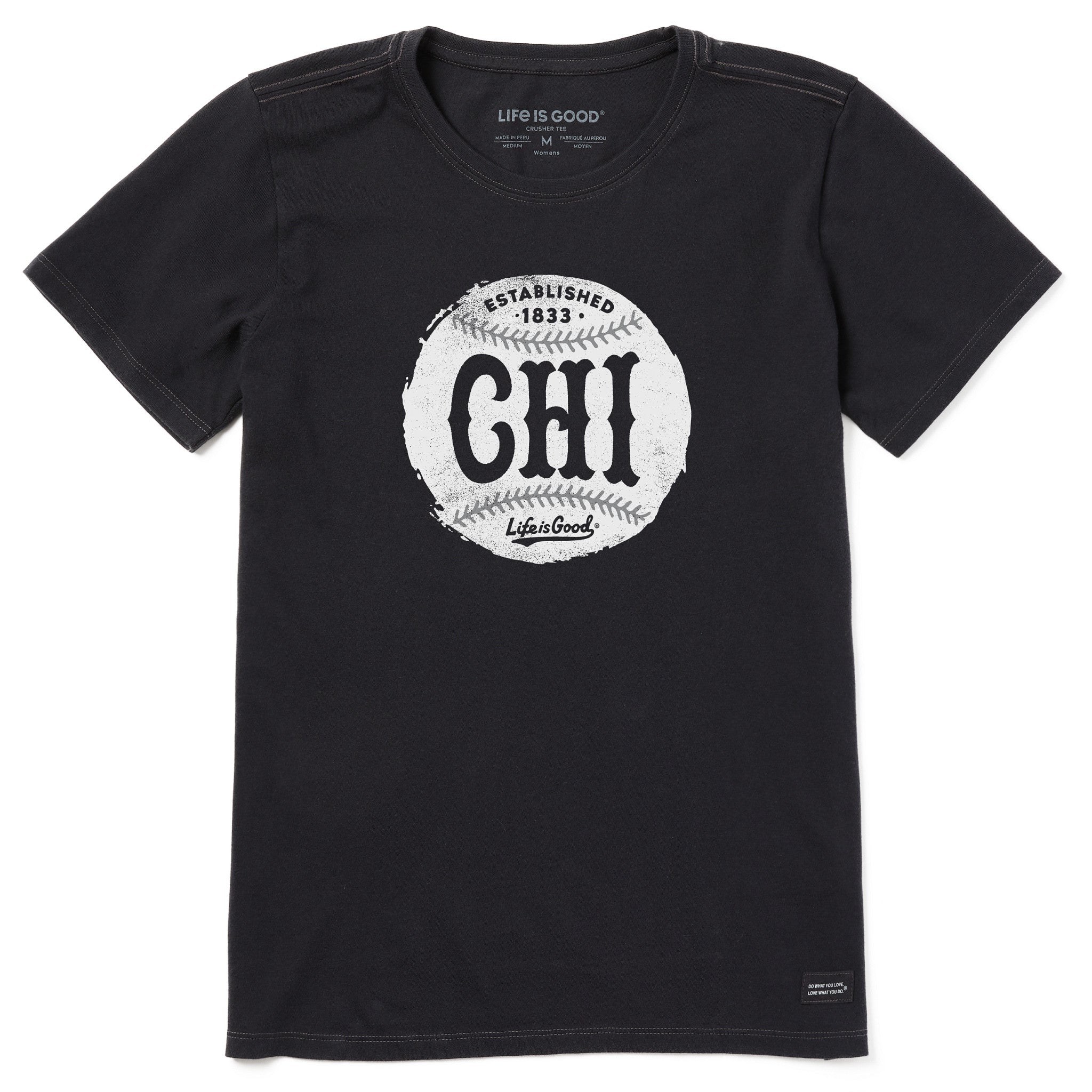 Women's Chicago Baseball Short Sleeve Crusher Tee